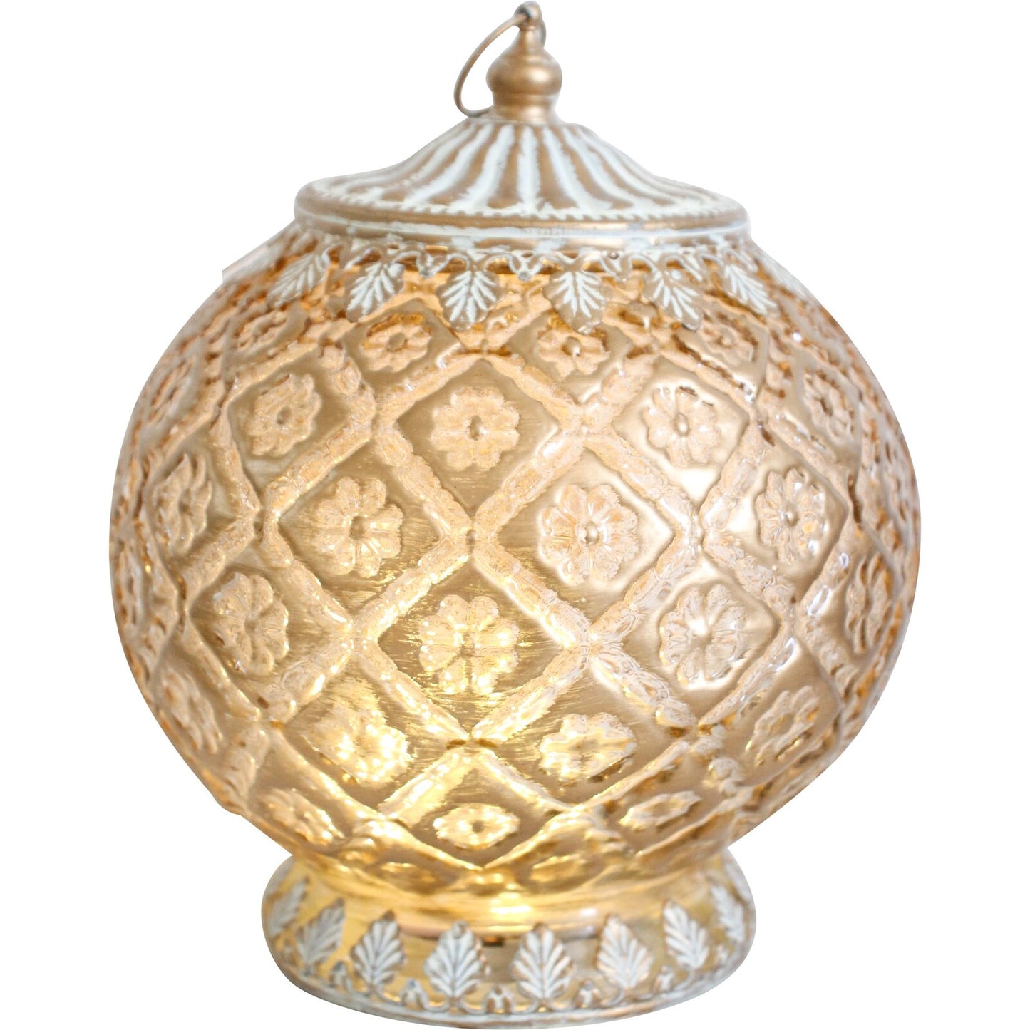Gold Round LED Lantern