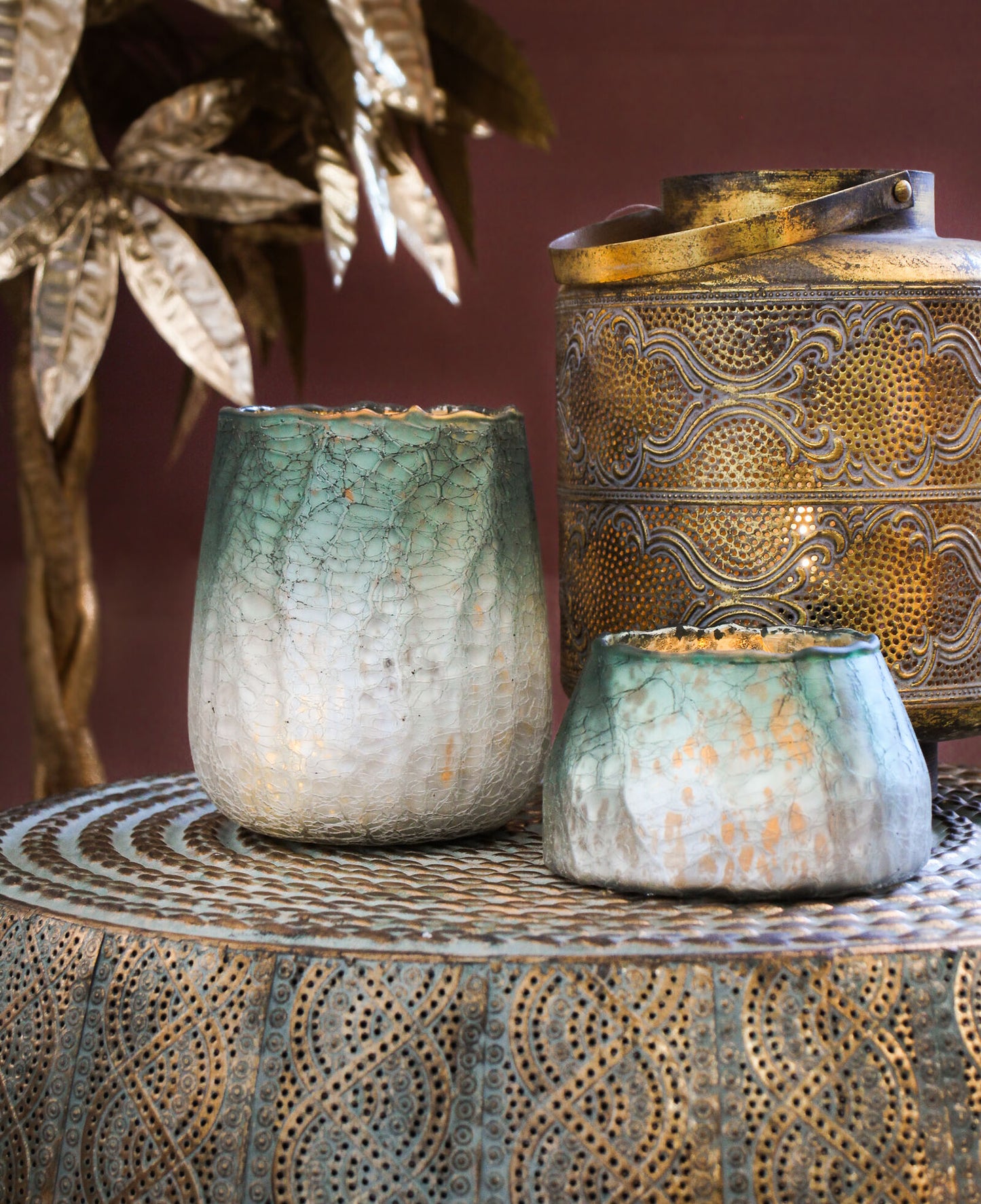 Ombre Crackle Votives