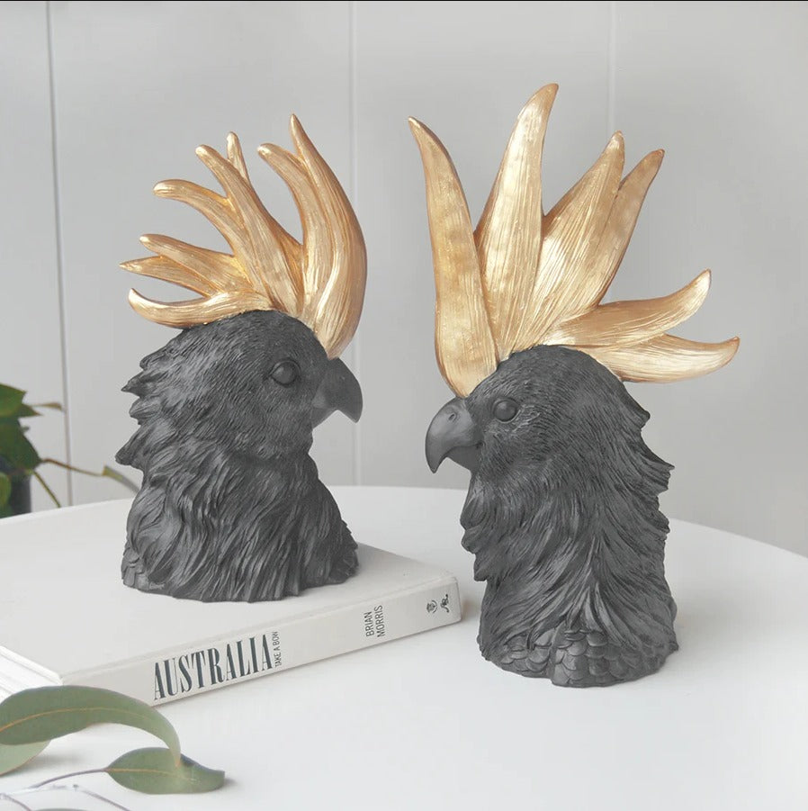 Crested Cockatoo Sets. Available in Black or White