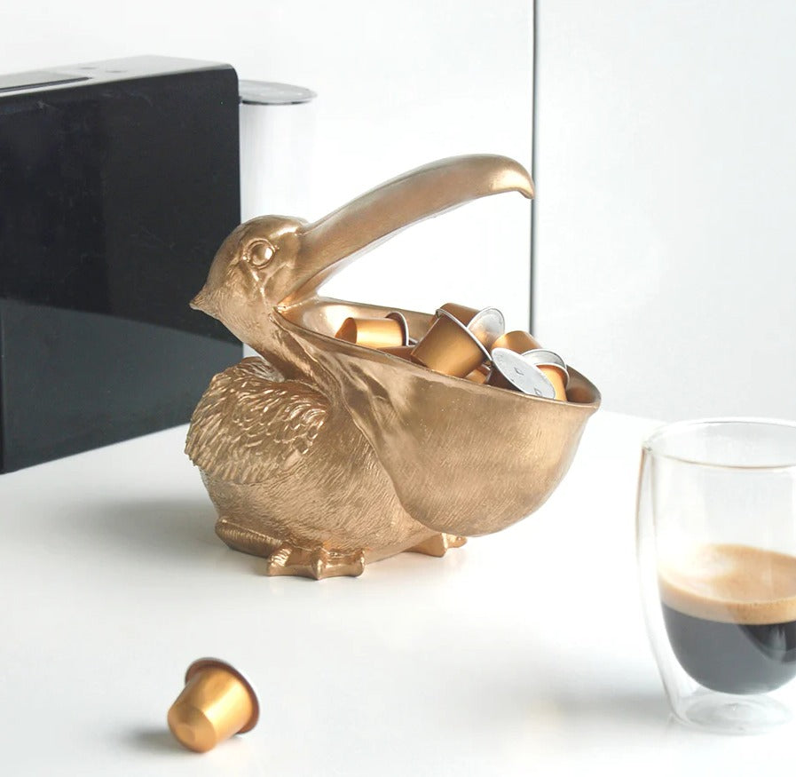 Gold Pelican Planter/Bowl