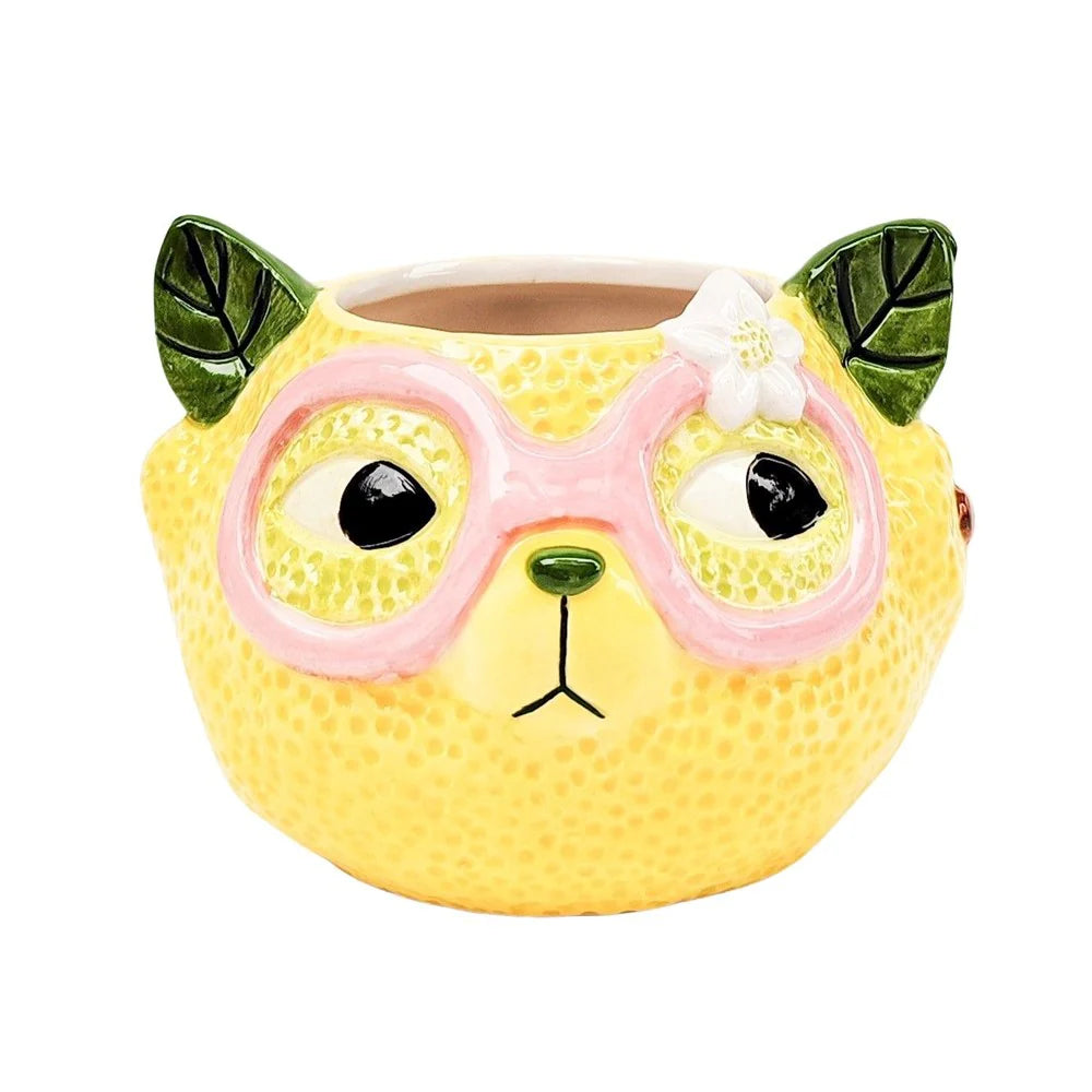 Tropicana Cat Lemon Planter