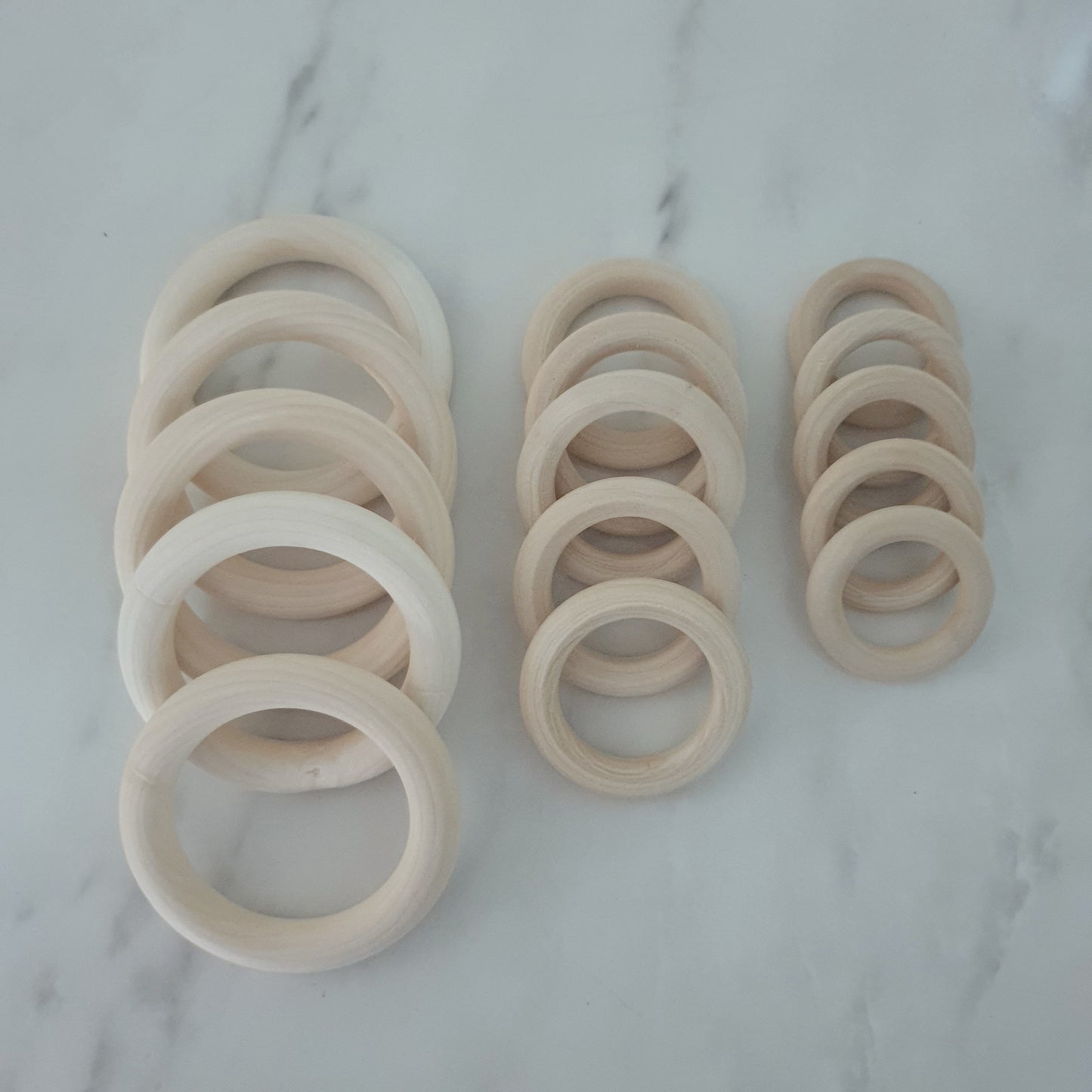 Wooden Macramé/Craft Rings. 15 pcs